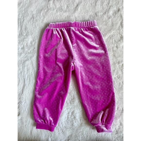 Habitual Baby Girls Pink Glitter Velvet Jogger Pants Size 18M - Picture 5 of 5
